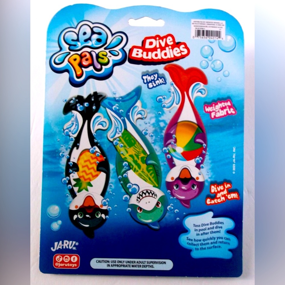 Sea Pals Dive Buddies Drop & Catch em’ weighted 3 count each - 1 pack (buy all3) - Picture 2 of 6